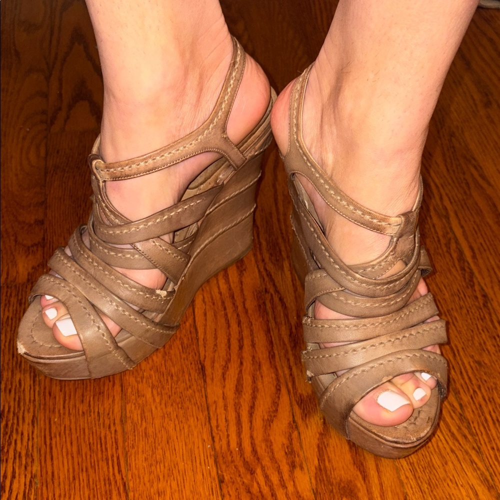 Miu Miu Brown Leather Women's Heels